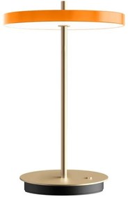 Veioză portocalie LED cu intensitate reglabilă cu abajur din metal (înălțime 31 cm) Asteria Move – UMAGE