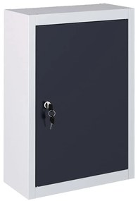 vidaXL Dulap de scule de perete, gri &amp; negru, metal, stil industrial