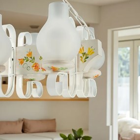 Brilagi - Lustru cu lanț QUEEN 4xE14/40W/230V fag/crem