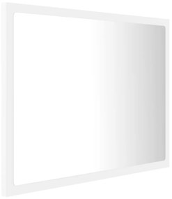 Oglinda de baie cu LED, alb, 60x8,5x37 cm, PAL Alb
