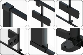 Cabina de dus Fargo cu cadita neagra 90x90 negru mat