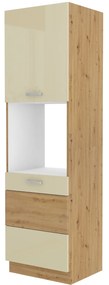 Dulap de bucătărie pentru alimente pentru cuptor Arryn 60 DP-210 2F (stejar artisan + crem lucios). 1024746