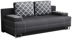 Canapea extensibilă Columbus 143Cutie de pat, Gri inchis, 90x200x90cm, 80 kg, Picioare: Metal, Lemn: Pin