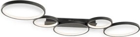 BRILAGI - Plafonieră LED ECHO, 60 W, 230 V, 4000 K, 45 x 110 cm, neagră