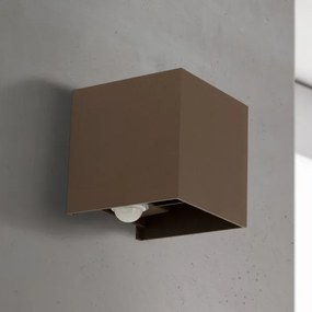 Orion- Aplică de perete LED pentru exterior cu senzor CUBE-S LED/13W/230V IP54 maro