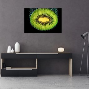 Tablou - detailu cu kiwi în apă (90x60 cm)