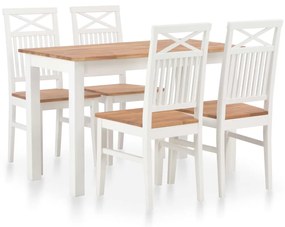276426 vidaXL Set mobilier de bucătărie, 5 piese, lemn masiv de stejar