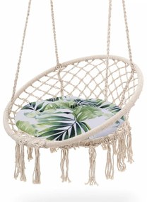 Domarex Pernă scaun XXL Green leaves, 65 cm