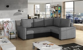 Coltar extensibil cu spatiu pentru depozitare, 235x162x90 cm, Corona R01, Eltap (Culoare: Gri inchis / Alb)