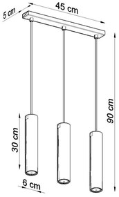 Lustră pe cablu LAGOS 3 3xGU10/40W/230V alb