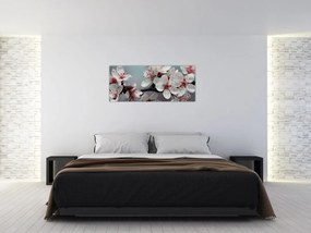 Tablou cu floare - roșie (120x50 cm)