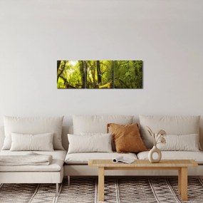 Tablou junglei cu mușchi (cu ceas) (90x30 cm)