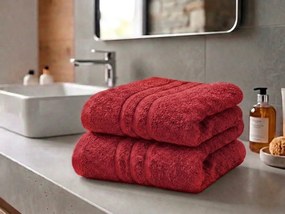 Prosop de maini Confort 50 x 100 cm rosu, 100% bumbac