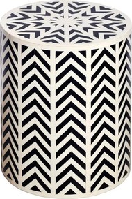 Masuta auxiliara design unicat Bone Inlay 45cm A-43660 VC