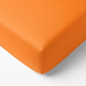 Goldea cearceaf de pat 100% bumbac cu elastic - portocaliu 90 x 200 cm