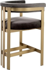 Scaun de bar design LUX, Counter Stool Clubhouse gri
