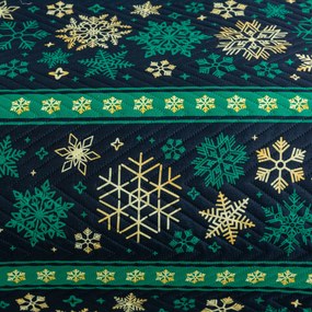 Cuvertura de pat SNOWFLAKES verde-albastru Dimensiuni: 200 x 220 cm