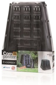 Compost, 420 l, negru