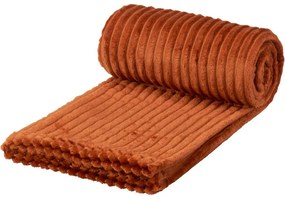 Pătură Stripes Terracotta, 130 x 160 cm