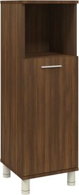 vidaXL Dulap de baie, stejar maro, 30x30x95 cm, lemn prelucrat