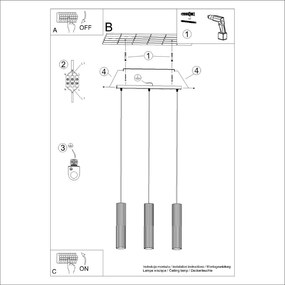 Lustră neagră Gleam – Sollux