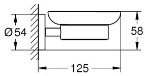 Savoniera baie cu suport inclus, Grohe Essentials-40444001