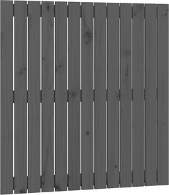 vidaXL Tăblie de pat pentru perete, gri, 82,5x3x90 cm, lemn masiv pin