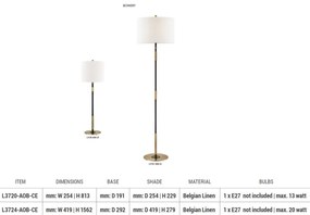 Veioza, lampa de masa design clasic BOWERY bronz antichizat