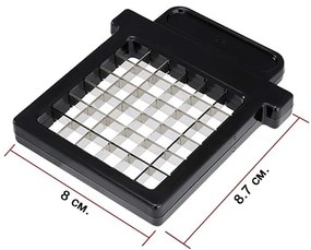 Feliator cartofi Izibizi PS-321B, Otel inoxidabil, Varfuri din cauciuc, Fara BPA, alb/negru