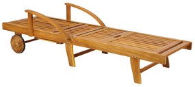 Casaria Șezlong de grădină TAMI SUN, 195,5x69x85cm, natur maro