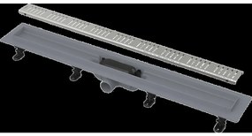 Dus de dus Simple 95 cm, cu margine pentru grila perforata, inclusiv grila, mat din otel inoxidabil 950 mm