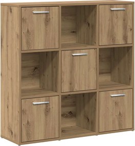 vidaXL Bibliotecă, stejar artizanal, 90x28x90 cm, lemn prelucrat