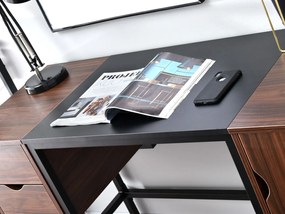 Masă PC Laft (nuc închis + negru). 1109773