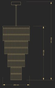 Lustra LUX suspendata, realizata manual ELLINI diametru 25cm