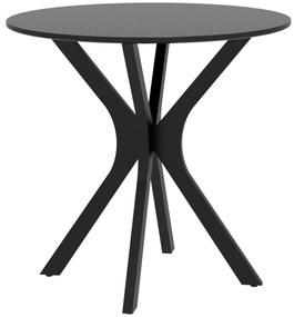 HOMCOM Masa de bucatarie rotunda, Design modern, 78 cm x 78 cm x 75 cm, Negru | Aosom Romania