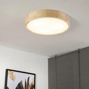 Plafonieră NATURAL MODERN 3xE27/15W/230V, diametru 47,5 cm, lemn de pin
