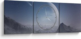 Tablou - Cer deasupra stâncilor (cu ceas) (90x30 cm)
