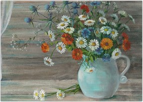 Tablou - Pictură în ulei, flori de câmp (70x50 cm)