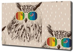 Tablou pe pânză canvas Owls ochelari