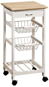 Kesper 25814 Cărucior de bucătărie cu blat de lucru, 77 x 36 x 36 cm