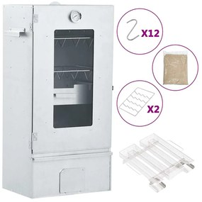 vidaXL Afumătoare cuptor/grătar, generator fum rece, oțel galvanizat