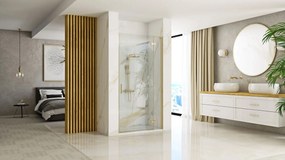 Ușă de duș Rea Hugo 100 Gold Brush + profil