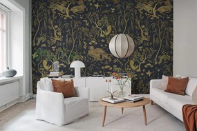 Fototapet, Dragon Garden, Gold, Rebel Walls