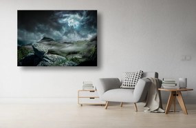 Tablou Canvas - Castelul si fulgerele abstract
