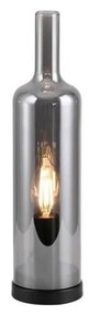 JUST LIGHT. 14006-25 - Lampă de masă BOTTLE 1xE14/25W/230V negru/fumuriu