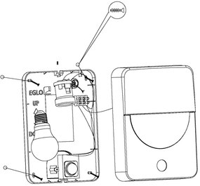Eglo 98705 - Lampă exterior cu senzor SALVANESCO 1xE27/28W/230V IP44