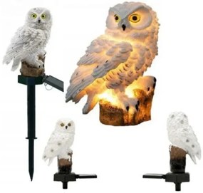 GGV Lampă solară LED pentru grădină - bufniță, 14 cm