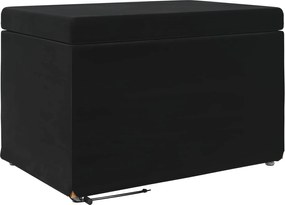 vidaXL Taburet Negru 61 x 41 x 40 cm Catifea și lemn stratificat