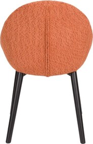 Scaun de sufragerie portocaliu tapițat Fenna – Dutchbone