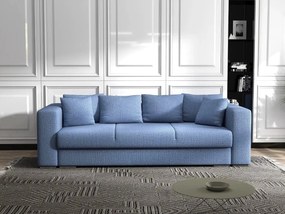 Canapea extensibilă dumonde cu ladă de depozitare si sezut confortabil din spuma high-density, Gloria Enjoy Blue 240x100 cm